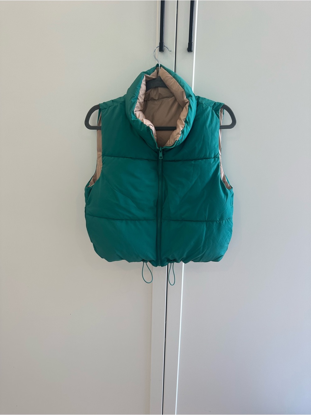 Women’s  Reversible Teal/tan  Puffer Vest